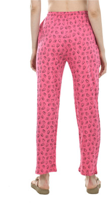 Indistar Printed Women Pink Track Pants