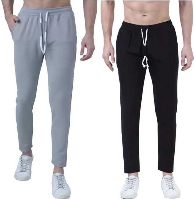 SG Simla Garments Solid Men Black, Grey Track Pants