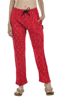 Indistar Printed Women Red Track Pants