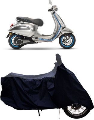 Tricway Two Wheeler Cover for Vespa(Piaggio Elettrica BS6, Grey, Black)