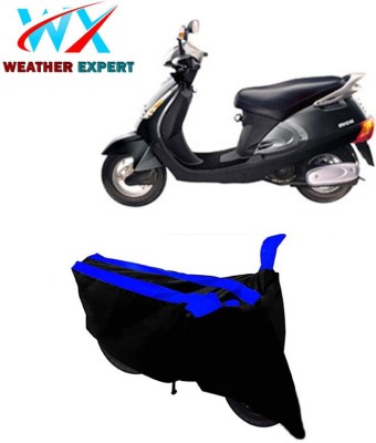 WEATHER EXPERT Two Wheeler Cover for Kinetic(Nova EX, Black, Blue)