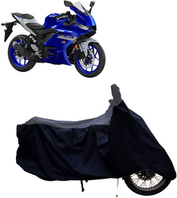 Tricway Two Wheeler Cover for Yamaha(YZF R3 BS6, Grey, Blue)