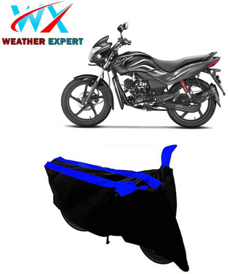 WEATHER EXPERT Waterproof Two Wheeler Cover for Hero(Passion, Black, Blue)