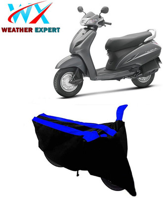 Mdstar Waterproof Two Wheeler Cover for Honda(Activa 3G, Black, Blue)