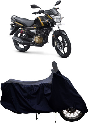 Tricway Two Wheeler Cover for TVS(Victor Premium BS6, Grey, Black)