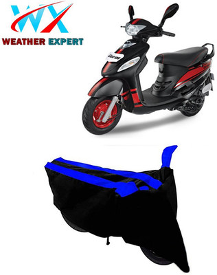 WEATHER EXPERT Two Wheeler Cover for Mahindra(Rodeo, Black, Blue)