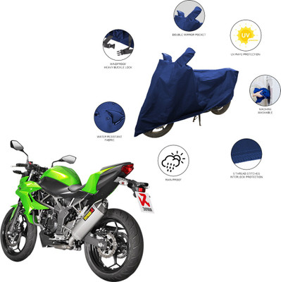 SS FOR YOUR SMART NEEDS Two Wheeler Cover for Kawasaki(Z250, Blue)