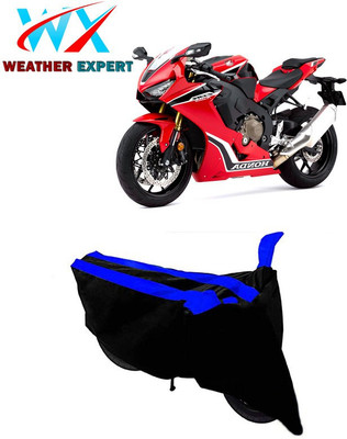WEATHER EXPERT Two Wheeler Cover for Honda(CBR 1000RR, Black, Blue)