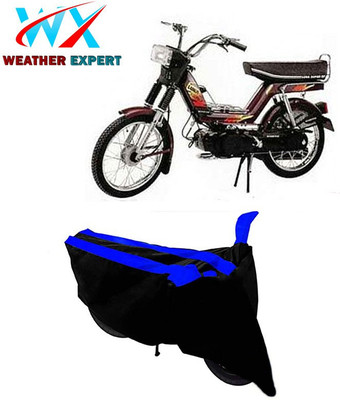 WEATHER EXPERT Waterproof Two Wheeler Cover for Kinetic(Luna, Black, Blue)
