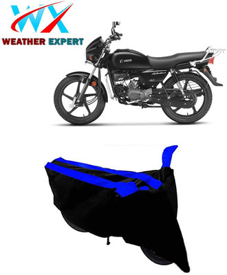 WEATHER EXPERT Two Wheeler Cover for Hero(Splendor, Black, Blue)