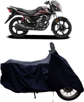 Tricway Two Wheeler Cover for TVS(Victor BS6, Grey, Black)