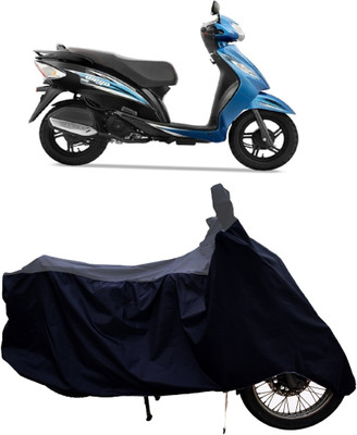 Tricway Two Wheeler Cover for TVS(Wego BS6, Grey, Black)