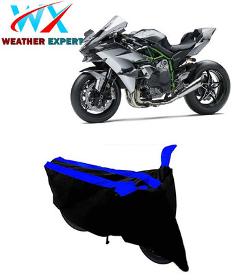 WEATHER EXPERT Two Wheeler Cover for Kawasaki(Ninja H2R, Black, Blue)