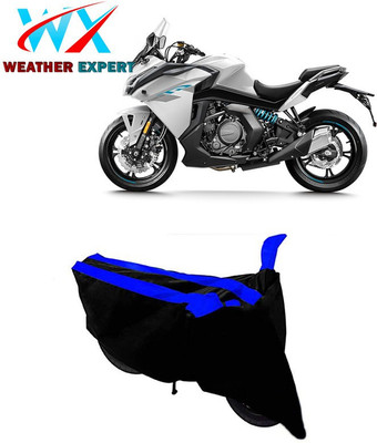 WEATHER EXPERT Waterproof Two Wheeler Cover for CFMoto(650GT, Black, Blue)