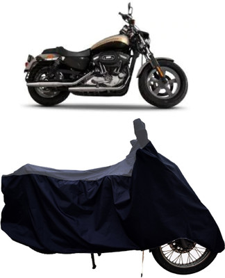 Tricway Two Wheeler Cover for Harley Davidson(XL 1200, Grey, Black)