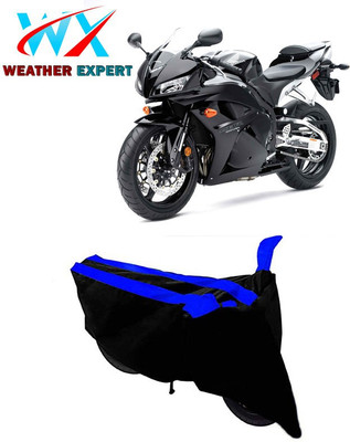 WEATHER EXPERT Two Wheeler Cover for Honda(CBR 600 RR, Black, Blue)