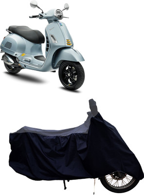 Tricway Two Wheeler Cover for Vespa(GTS Super 300, Grey, Black)