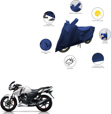 SS FOR YOUR SMART NEEDS Two Wheeler Cover for TVS(Apache 150, Blue)