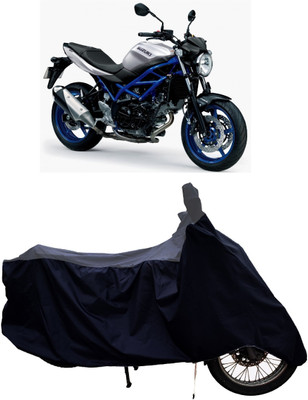 Tricway Two Wheeler Cover for Suzuki(SV 650 BS6, Grey, Black)