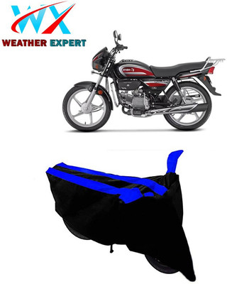 WEATHER EXPERT Waterproof Two Wheeler Cover for Hero(Splendor Plus, Black, Blue)