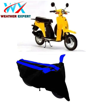 WEATHER EXPERT Two Wheeler Cover for Bajaj(Sunny, Black, Blue)