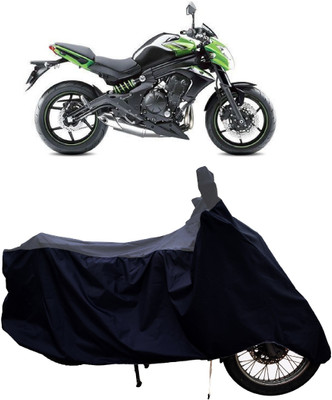 Tricway Two Wheeler Cover for Kawasaki(ER 6N, Grey, Blue)