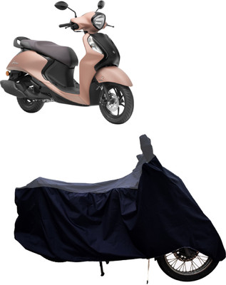 Tricway Two Wheeler Cover for Yamaha(Fascino, Grey, Black)