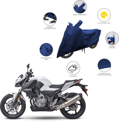 SS FOR YOUR SMART NEEDS Two Wheeler Cover for Honda(CB300R, Blue)