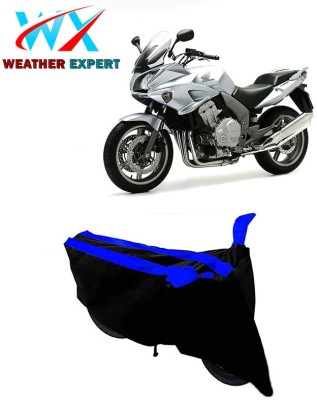 WEATHER EXPERT Waterproof Two Wheeler Cover for Honda(CBF 1000, Black, Blue)