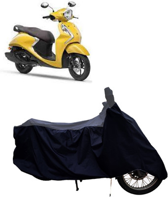 Tricway Two Wheeler Cover for Yamaha(Fascino BS6, Grey, Black)