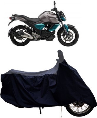 Tricway Two Wheeler Cover for Yamaha(FZ S V3, Grey, Black)