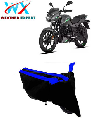 WEATHER EXPERT Two Wheeler Cover for Bajaj(Pulsar 125 Neon, Black, Blue)