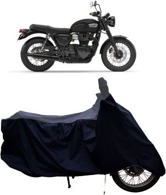 Tricway Two Wheeler Cover for Triumph(Bonneville T100, Grey, Black)