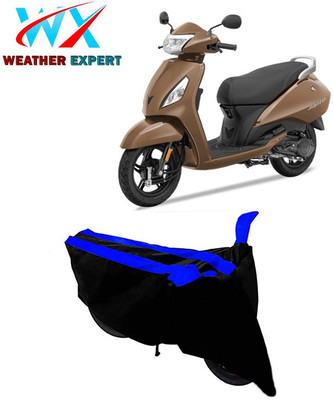 WEATHER EXPERT Two Wheeler Cover for TVS(Jupiter, Black, Blue)