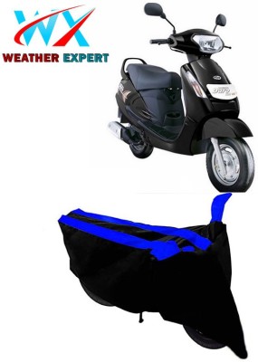 WEATHER EXPERT Two Wheeler Cover for Mahindra(Duro DZ, Black, Blue)