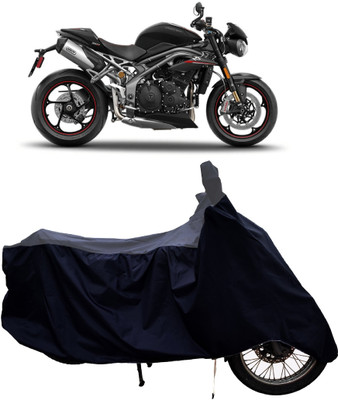 Tricway Two Wheeler Cover for Triumph(Speed Triple BS6, Grey, Black)