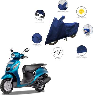 SS FOR YOUR SMART NEEDS Two Wheeler Cover for Yamaha(Fascino, Blue)