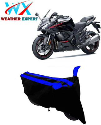 WEATHER EXPERT Two Wheeler Cover for Kawasaki(Ninja 1000, Black, Blue)