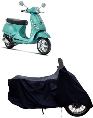 Tricway Two Wheeler Cover for Piaggio(Vespa LX, Grey, Black)