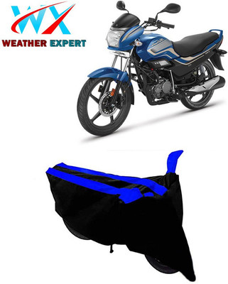 Mdstar Waterproof Two Wheeler Cover for Hero(Super Splendor, Black, Blue)