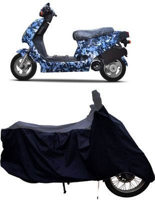 Tricway Two Wheeler Cover for Hero Electric(Electric AXLHE-20 BS6, Grey, Black)