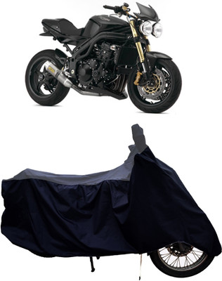 Tricway Two Wheeler Cover for Triumph(Speed Triple ABS, Grey, Black)