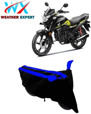 WEATHER EXPERT Two Wheeler Cover for Honda(SP 125, Black, Blue)