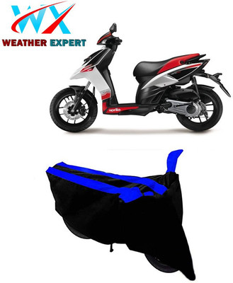 WEATHER EXPERT Two Wheeler Cover for Aprilia(SR 125, Black, Blue)