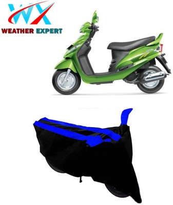 WEATHER EXPERT Two Wheeler Cover for Mahindra(Rodeo RZ, Black, Blue)