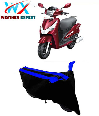 WEATHER EXPERT Two Wheeler Cover for Hero(Destini 125, Black, Blue)