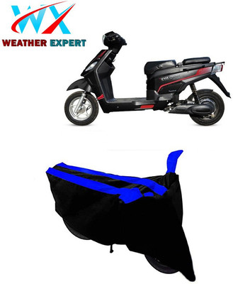 WEATHER EXPERT Two Wheeler Cover for Hero Electric(Electric NYX, Black, Blue)