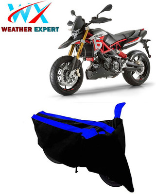 WEATHER EXPERT Two Wheeler Cover for Aprilia(Dorsoduro 900, Black, Blue)