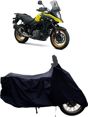 Tricway Two Wheeler Cover for Suzuki(V Strom 650, Grey, Black)