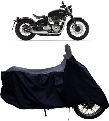 Tricway Two Wheeler Cover for Triumph(Bonneville Bobber, Grey, Black)